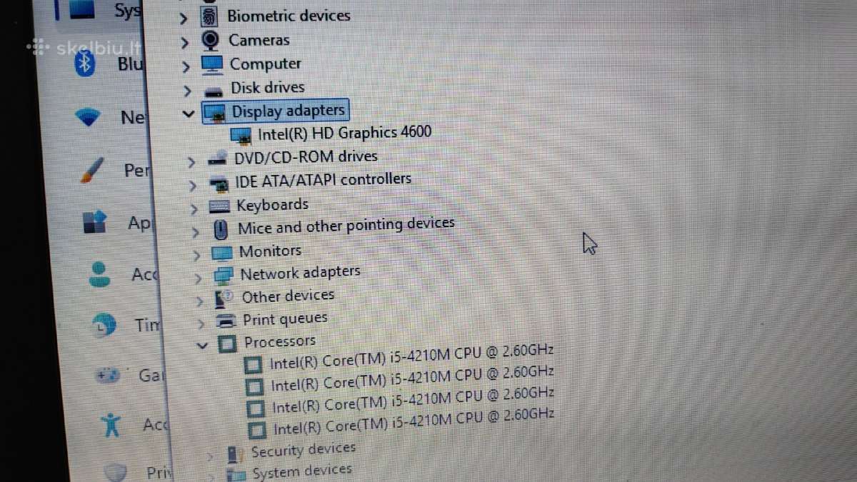 Lenovo Thinkpad E540 Win11,i5(4)cpu,12/500gb - nuotraukos Nr. 13
