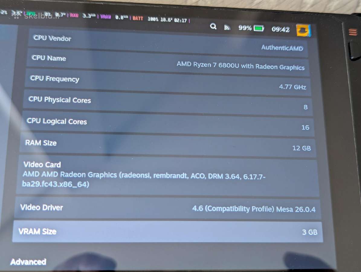 Onexplayer Mini Pro 6800u - nuotraukos Nr. 21