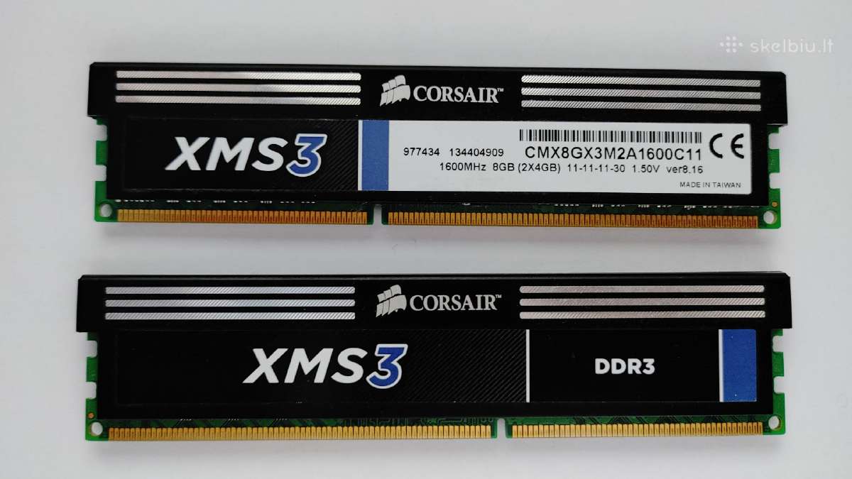 Corsair Xms3 Ddr3 1600 MHz 2x4gb RAM