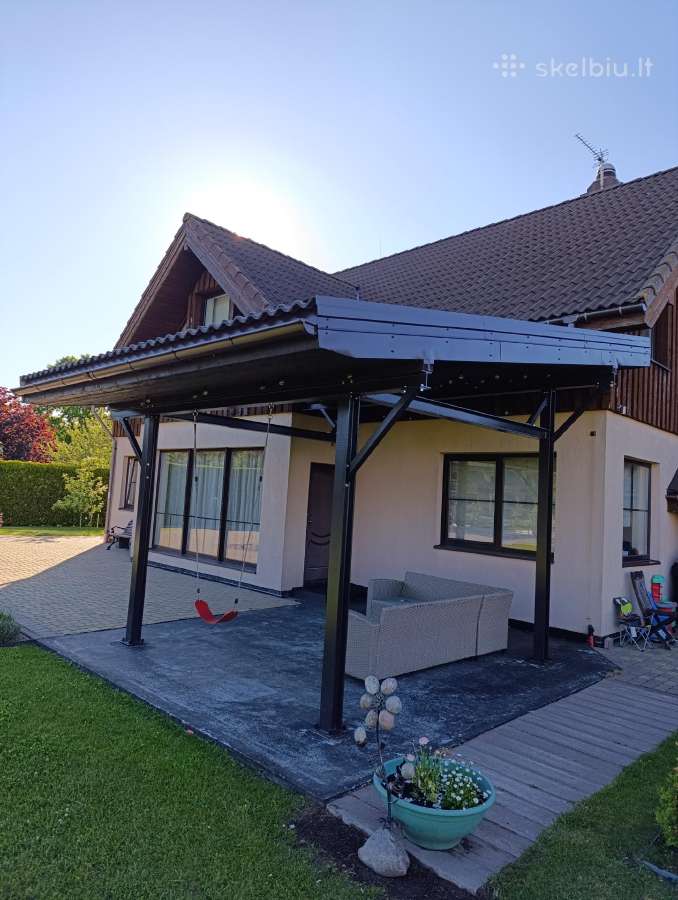 Medinės stoginės automobiliams, pavėsinės,terasos. - nuotraukos Nr. 18