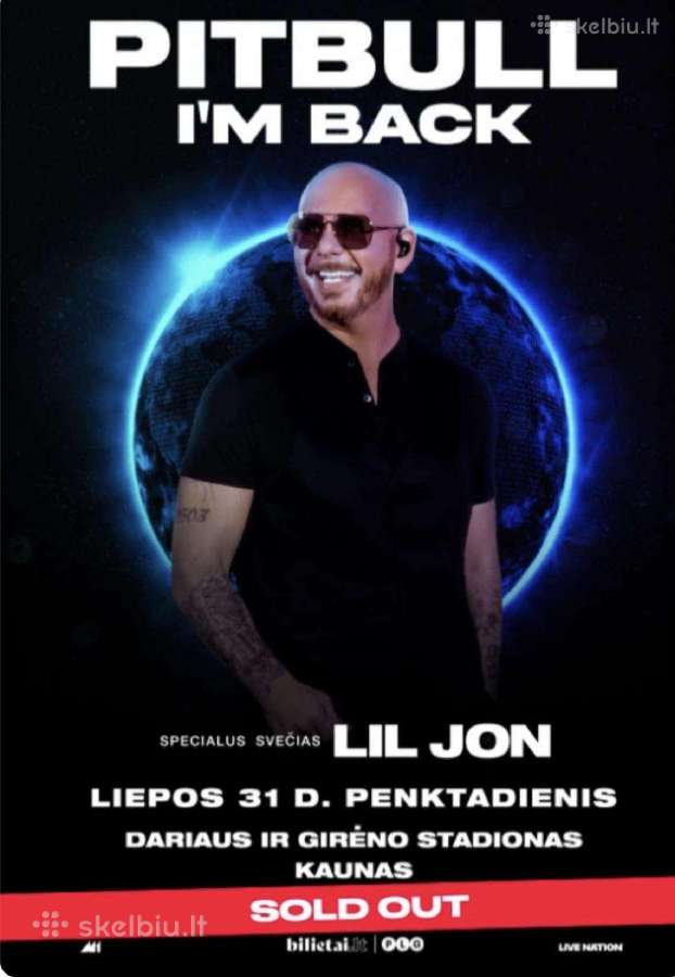 Pitbull 07.31 Stovimas B bilietas