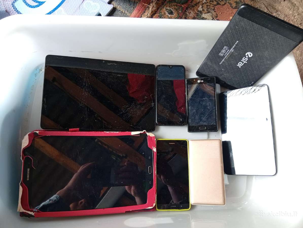 Neveikiantčios planšetės ir telefonai
