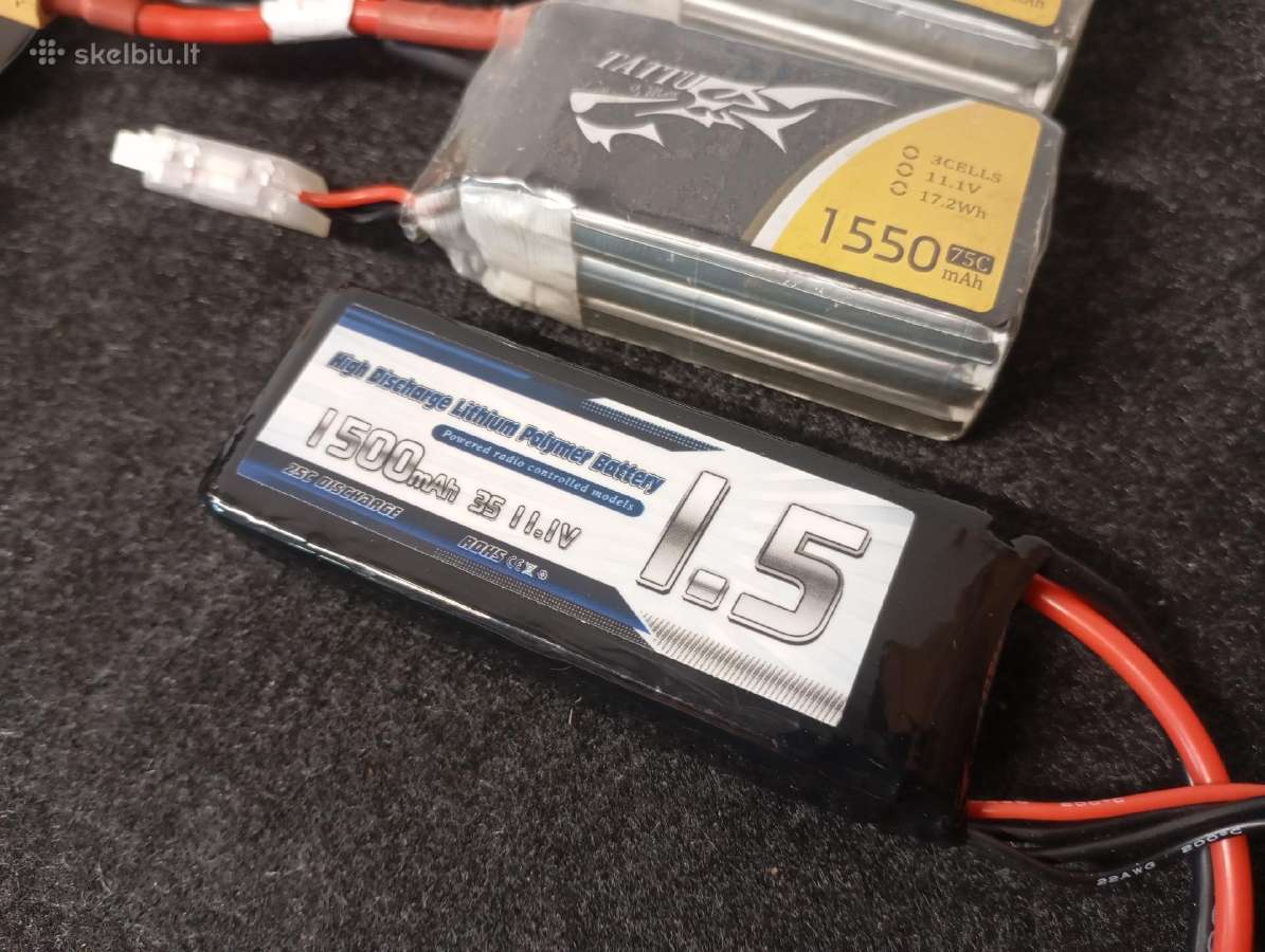 Lipo 3s baterijos nuo 300mah iki 1550mah - nuotraukos Nr. 3