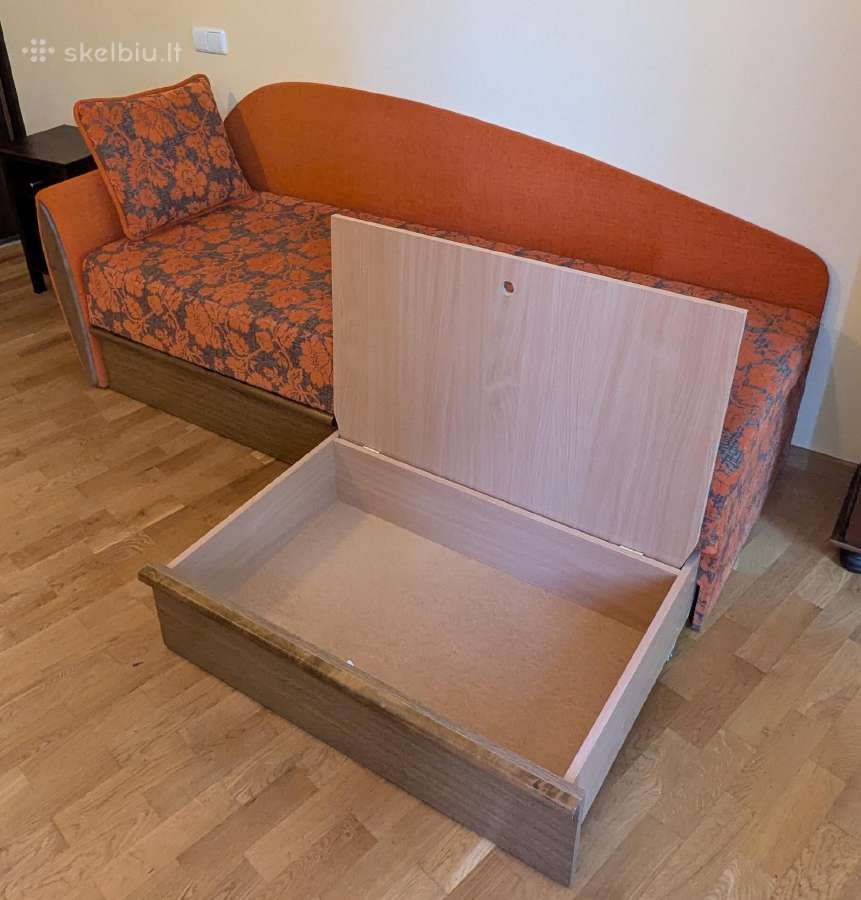 Viengulė sofa su patalynės dėže - nuotraukos Nr. 2