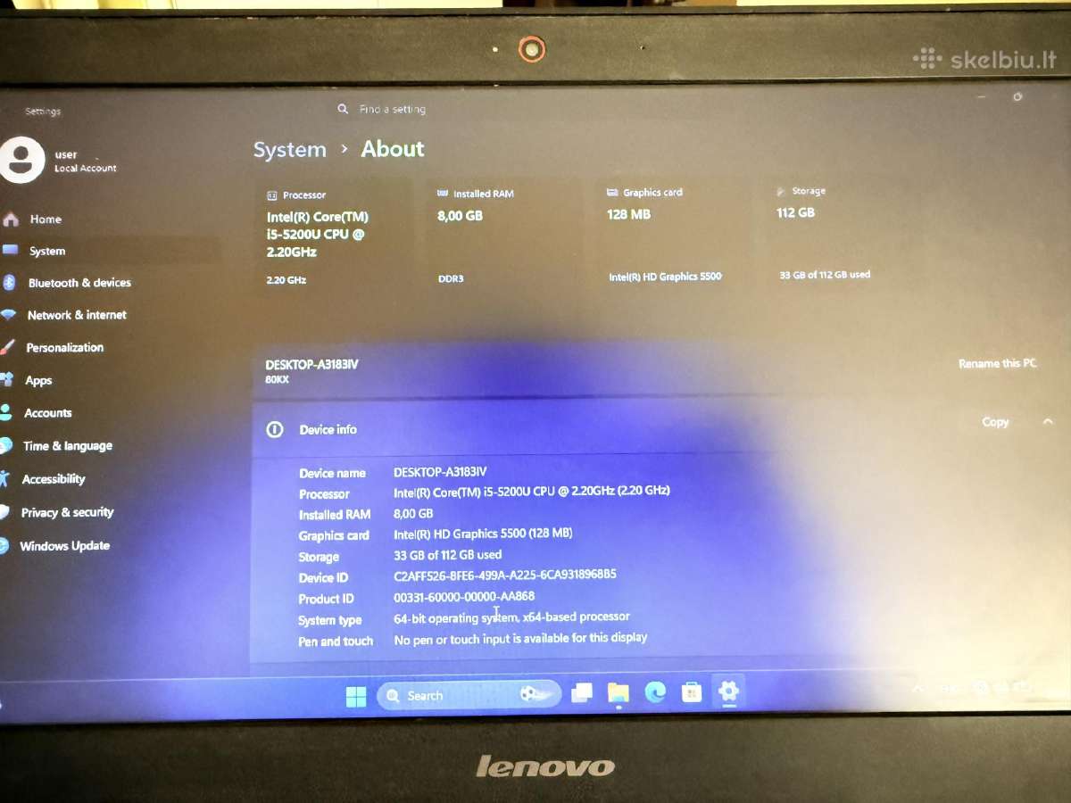 „Lenovo E31-70“ - nuotraukos Nr. 5
