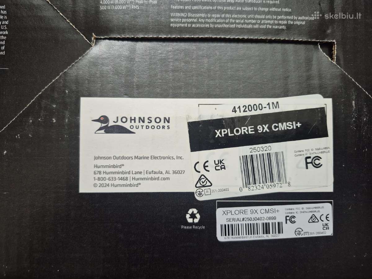 Humminbird Xplore 9 Cmsi+ echolotas