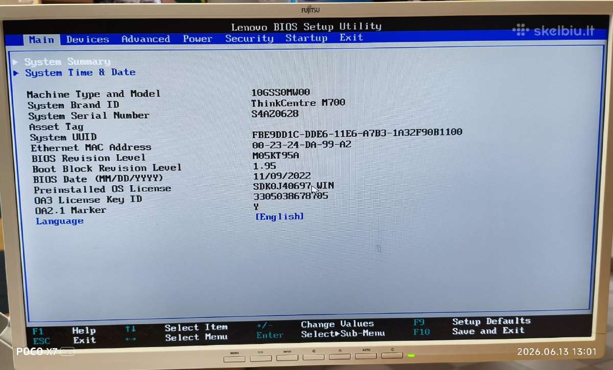 Lenovo Thinkcentre M700 Sff i3-6100/4gb - nuotraukos Nr. 3