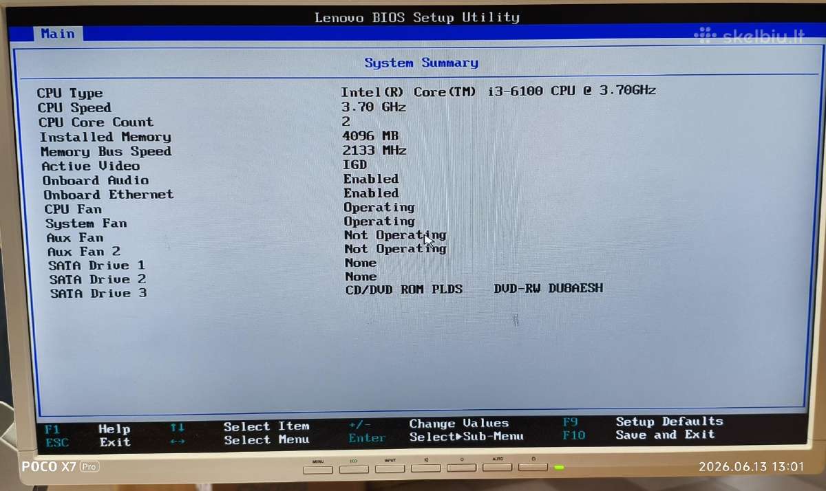 Lenovo Thinkcentre M700 Sff i3-6100/4gb - nuotraukos Nr. 2
