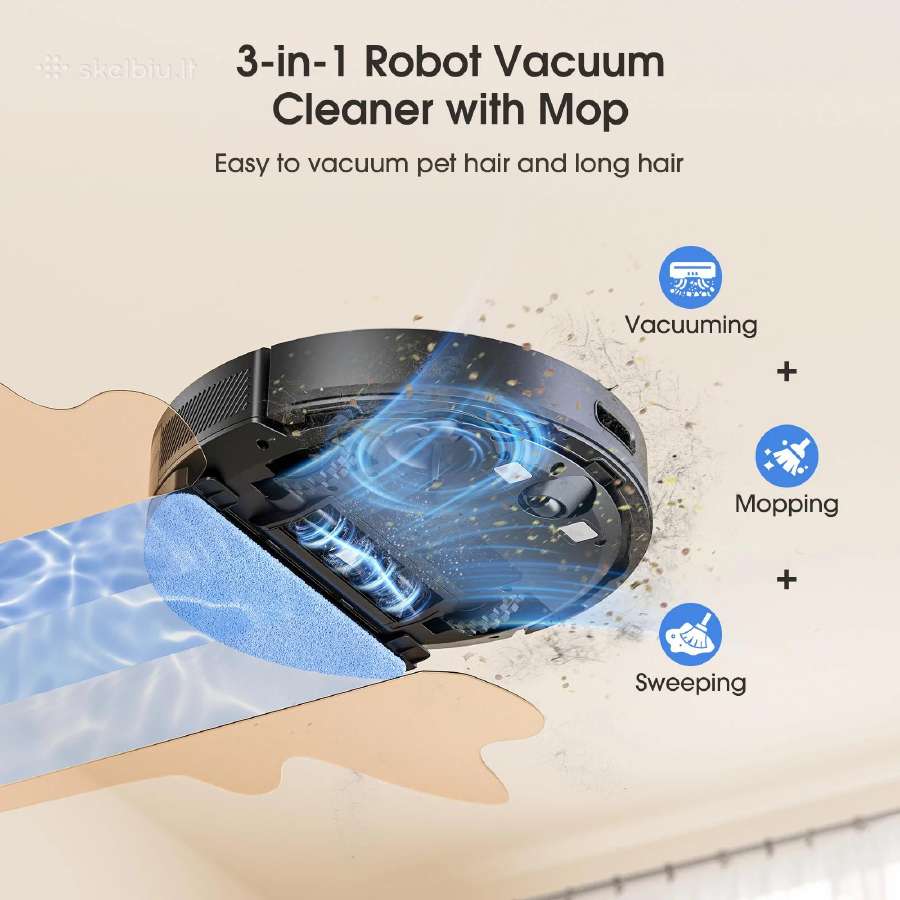 Naujas plaunantis robotas siurblys su išsivalymu - nuotraukos Nr. 3