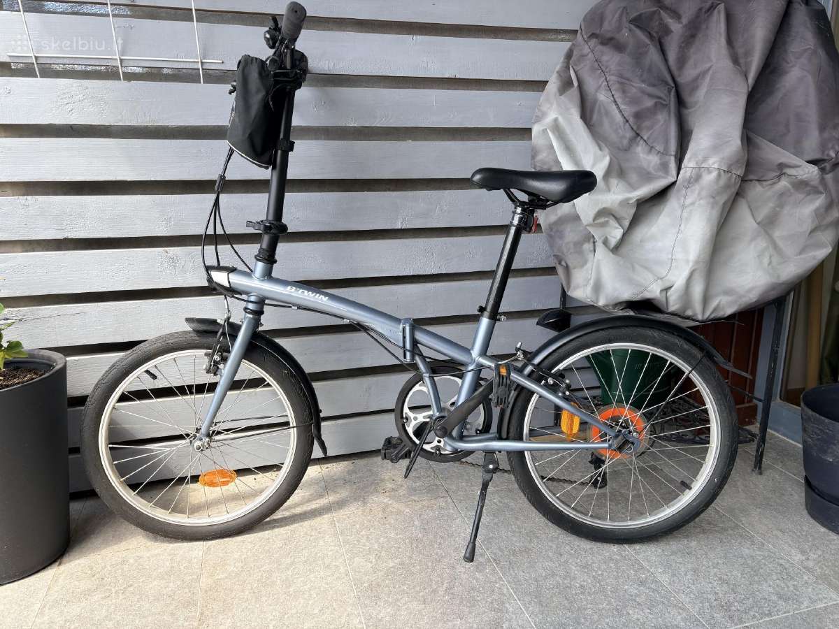 Lengvas sulankstomas dviratis Btwin, pilkas