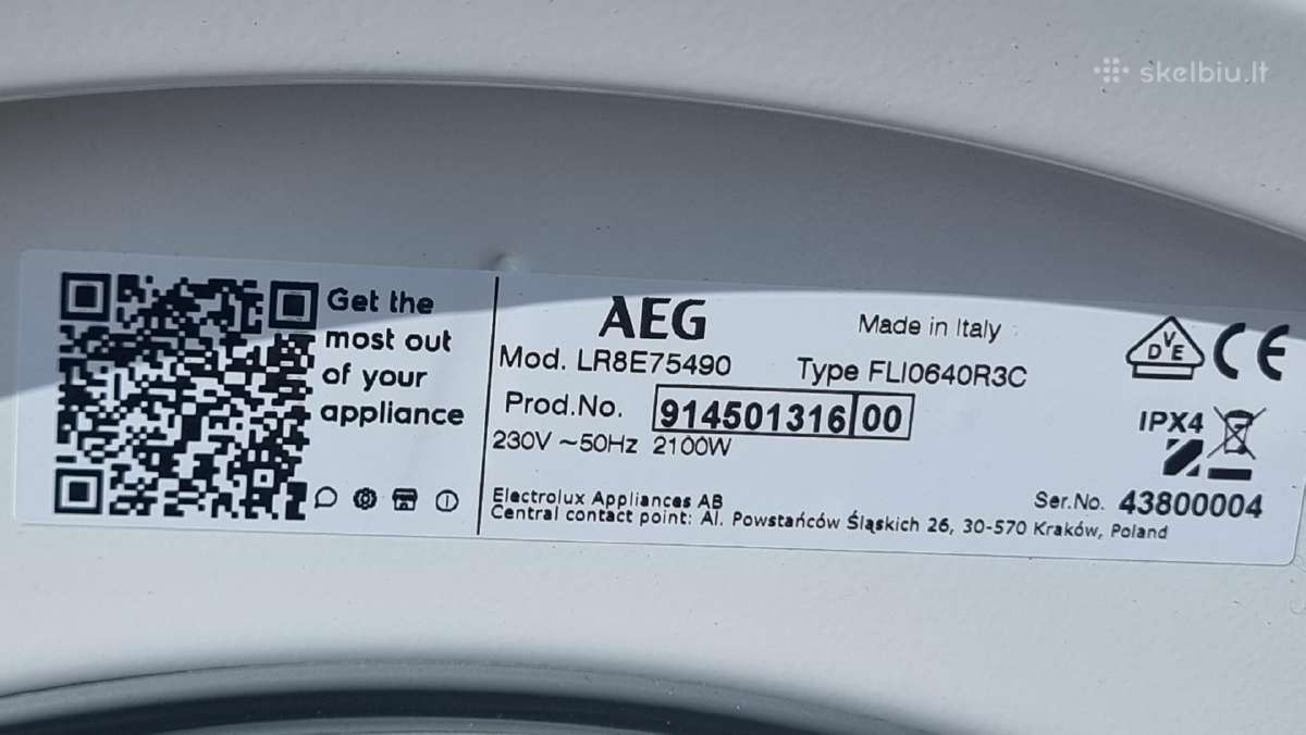 Nauja Aeg Lr8e75490 Universaldose + Garantija - nuotraukos Nr. 4