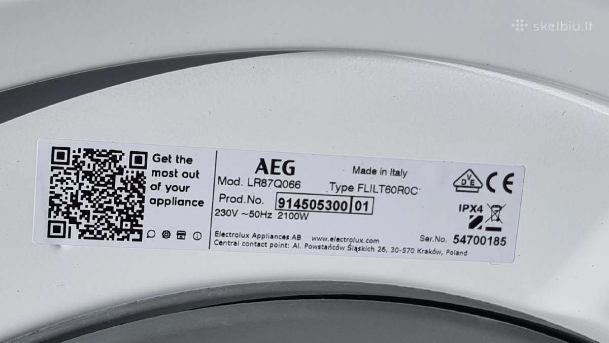 Nauja Aeg Lr87q066+su Idoss+ garantija - nuotraukos Nr. 19
