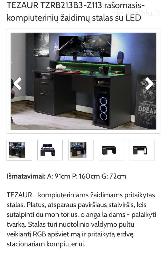 Kompiuterinis stalas - nuotraukos Nr. 2