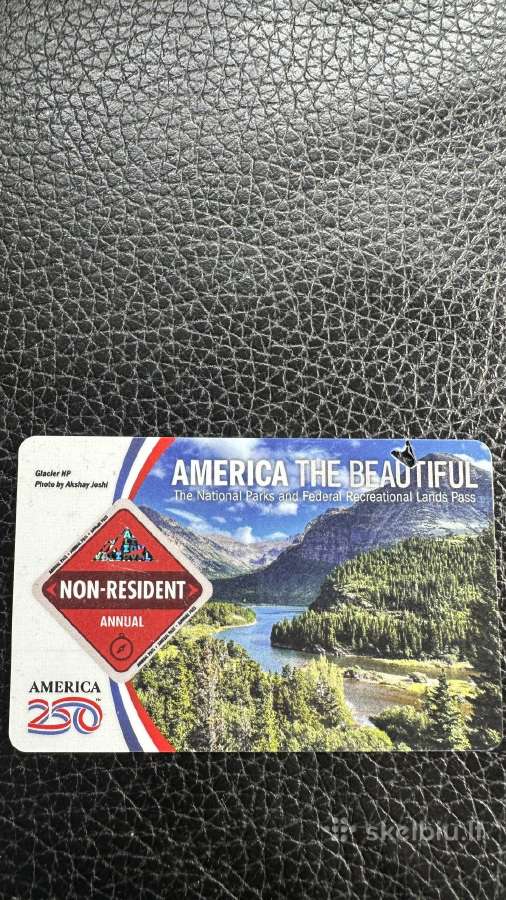 JAV parkų nemokamo lankymo kortelė America Beautif