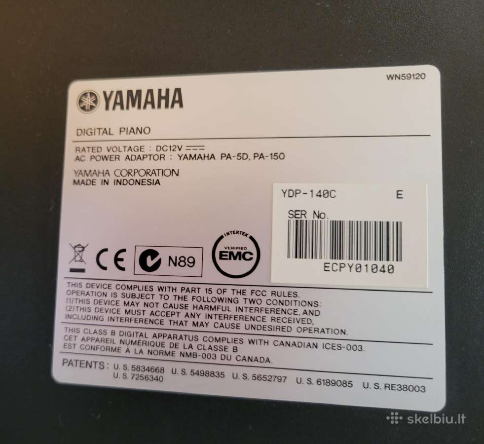 Parduodamas elektrinis pianinas Yamaha Arius - nuotraukos Nr. 3