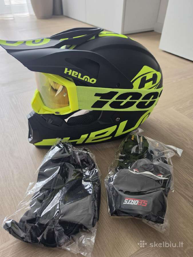 Paspirtuko dviračio viso veido šalmas 53-54cm S