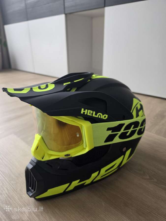 Paspirtuko dviračio viso veido šalmas 53-54cm S - nuotraukos Nr. 2