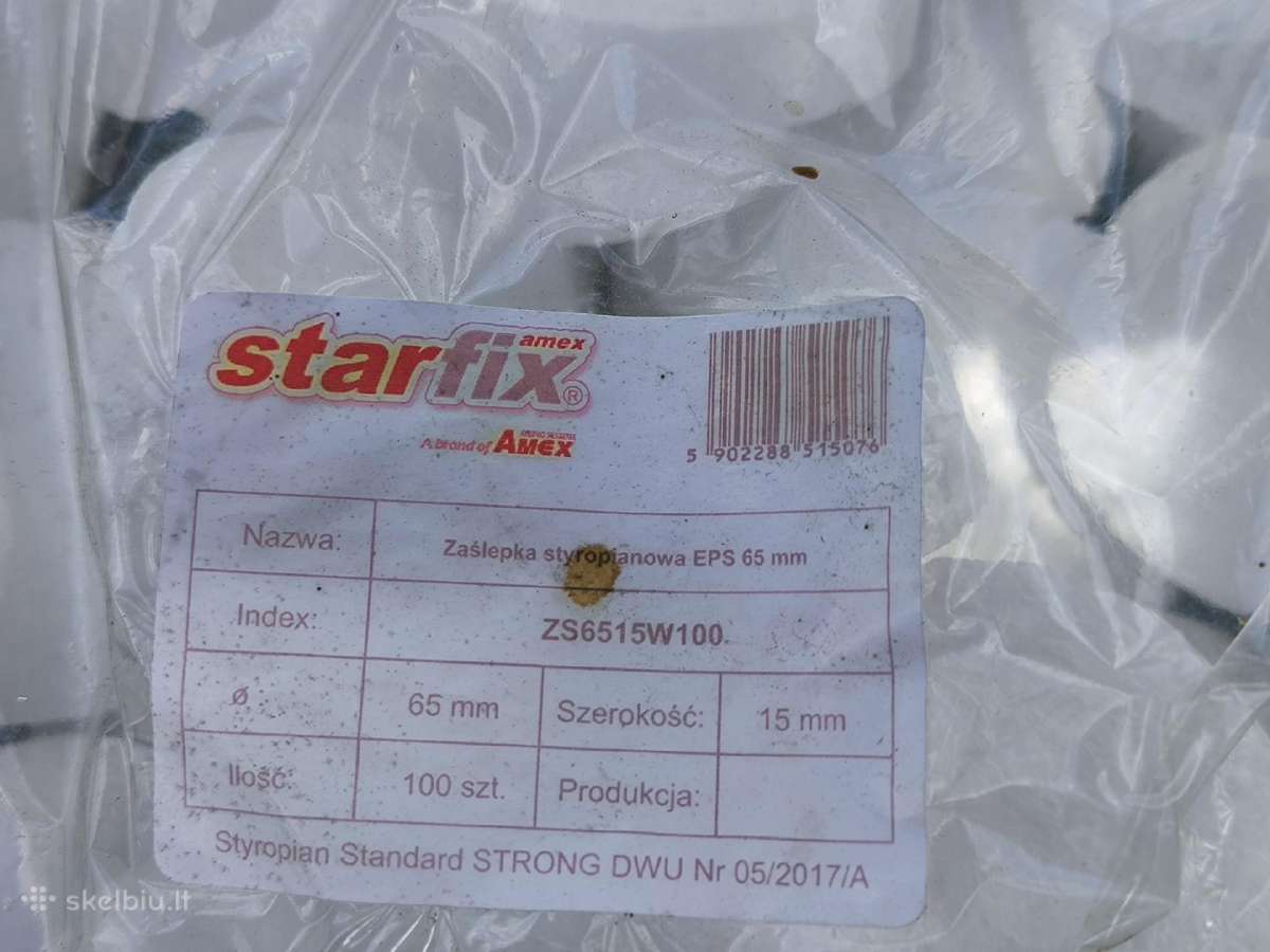Kamštis putų polistirolo baltas 65 x 15 mm Starfix - nuotraukos Nr. 3