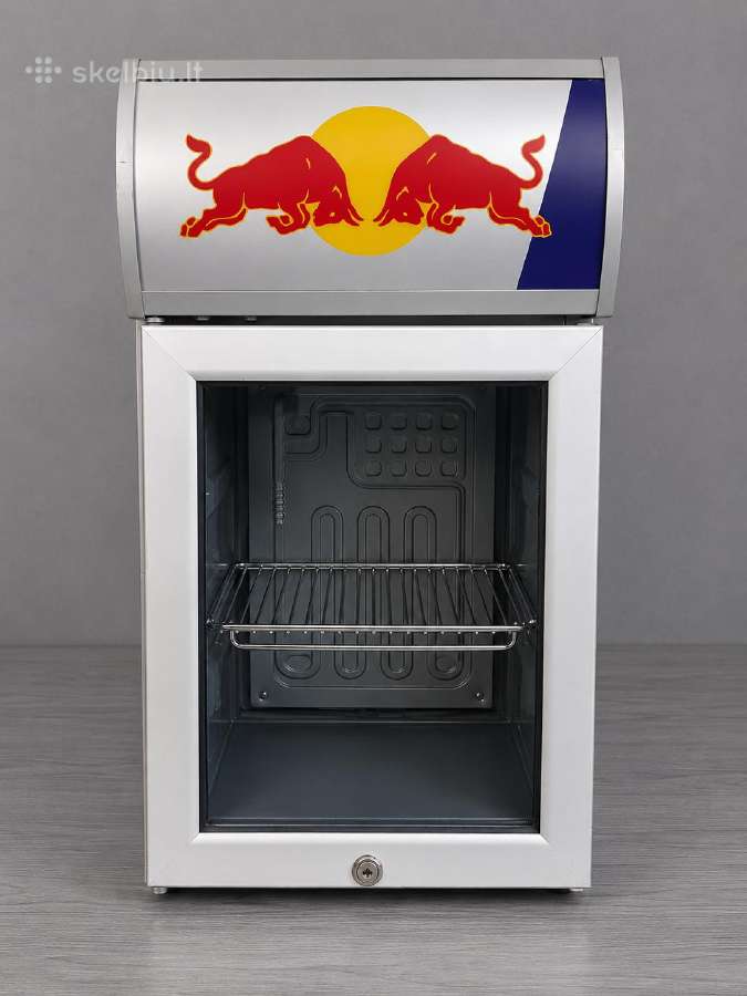Red bull mazas saldytuvas retas.