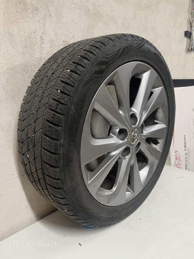 Orginalūs Toyota lieti diskai su žieminėm padangom - nuotraukos Nr. 5