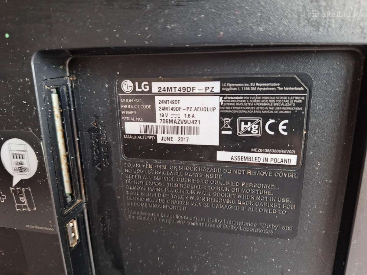 LG 24" 61cm televizorius 24mt49df - Pz