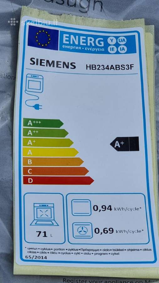 Nauja Siemens Hb234abs3f+ garantija - nuotraukos Nr. 24