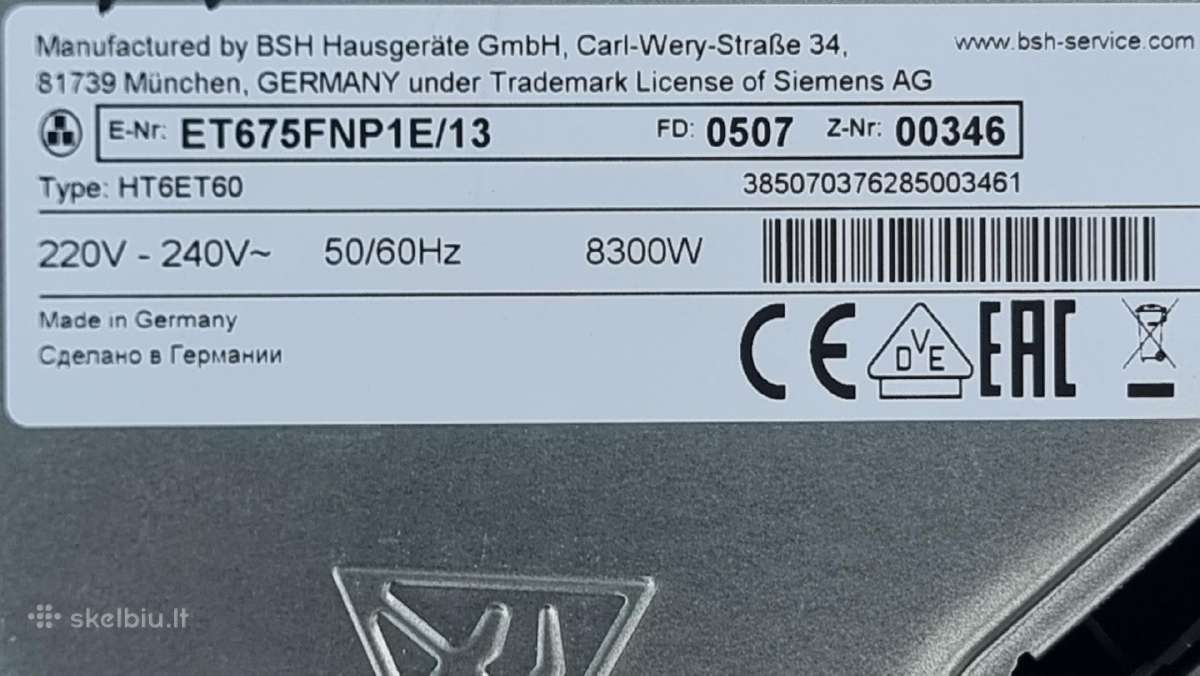Nauja Siemens Hb234abs3f+ garantija - nuotraukos Nr. 16
