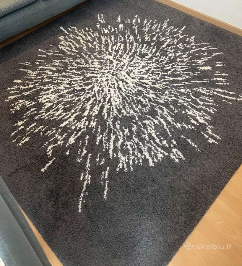 Ikea kilimas pilkas 200x200 cm