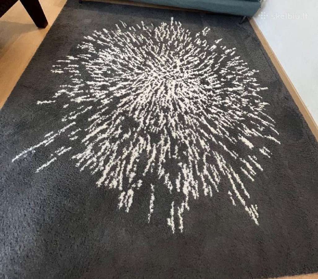 Ikea kilimas pilkas 200x200 cm - nuotraukos Nr. 2