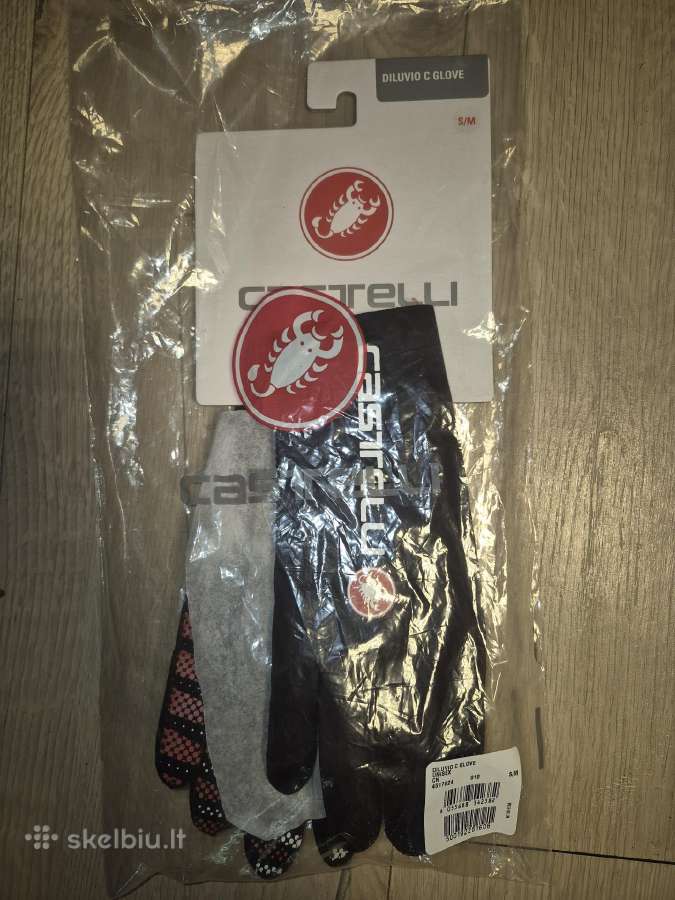 Castelli Diluvio C pirštinės - juodos S/m