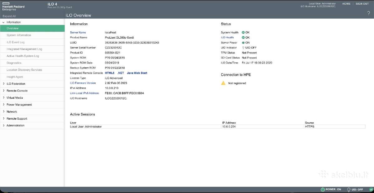 Hp Dl380 Gen8 25 Sff, 2xe5-2680 v2, 384 GB RAM - nuotraukos Nr. 13