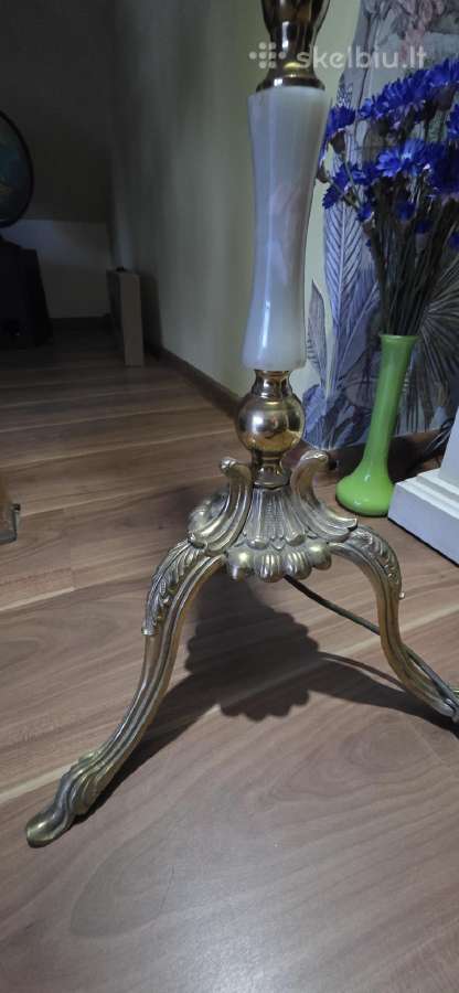 Vintažinis toršeras iš žalvario ir onikso detalėmi - nuotraukos Nr. 2