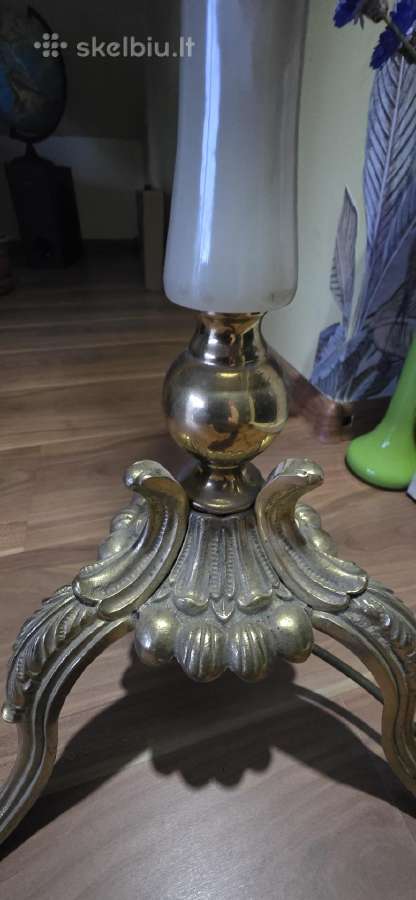 Vintažinis toršeras iš žalvario ir onikso detalėmi - nuotraukos Nr. 3