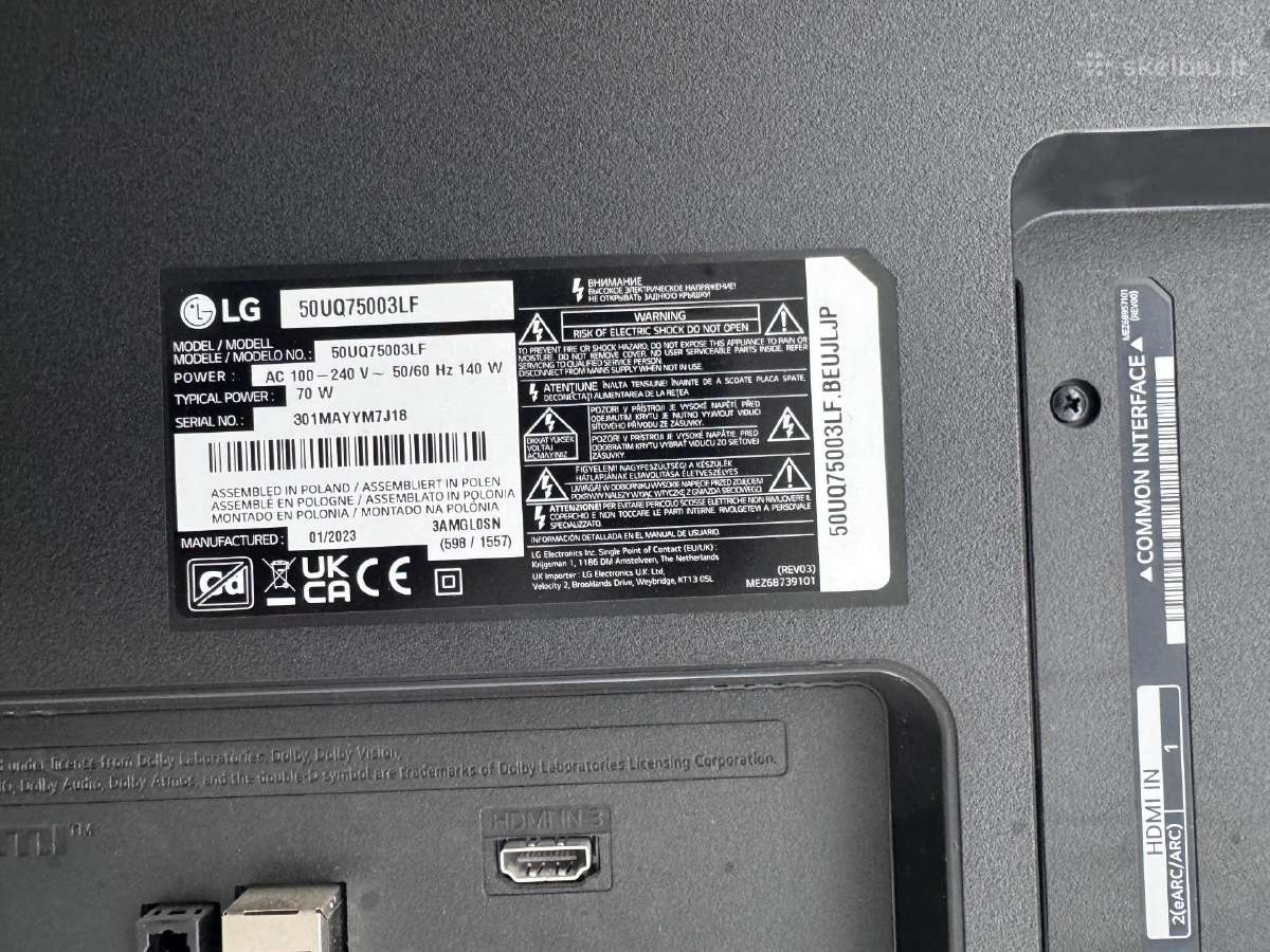 LG 50 colių televizorius - nuotraukos Nr. 2