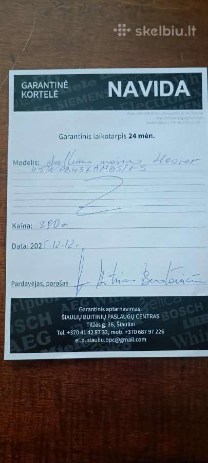 Hoover skalbyklė (43 cm) - nuotraukos Nr. 4
