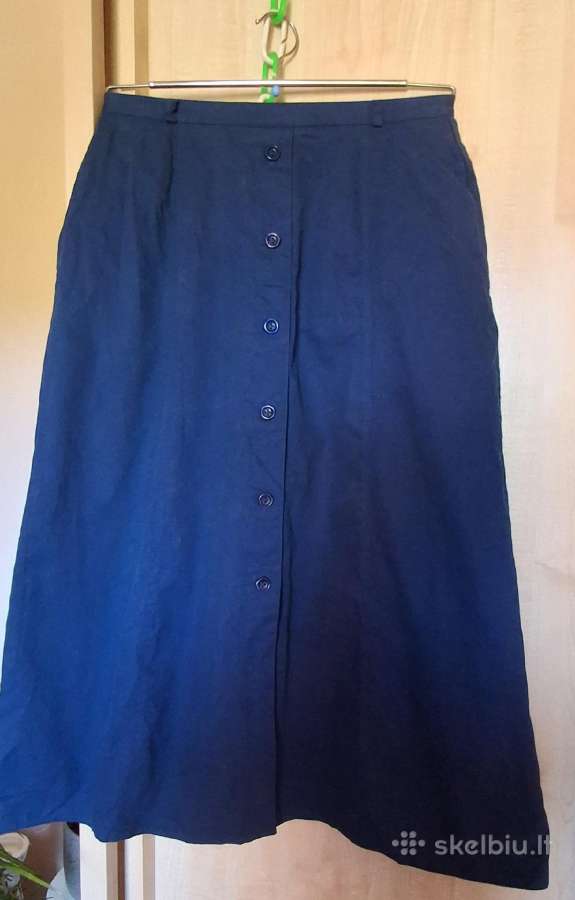 Brandtex tamsiai mėlynas maxi sijonas