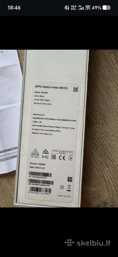 Oppo watch 41mm Wi-fi išmanus laikrodis wear OS - nuotraukos Nr. 5