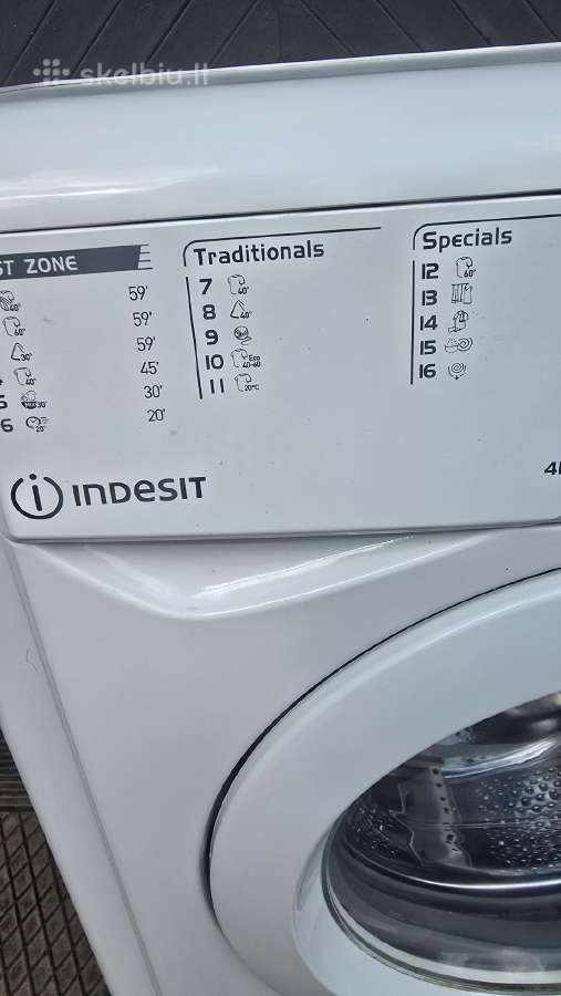 Siaura skalbimo mašina Indesit - nuotraukos Nr. 5