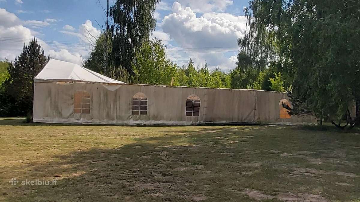 Parduodamas remontui paviljonas šventėms