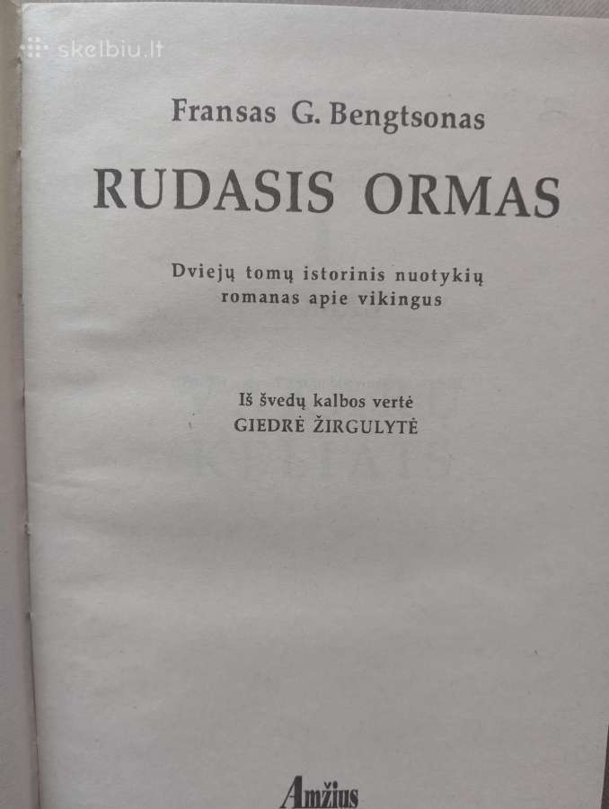 Fransas G. Bengstonas-rudasis Ormas - nuotraukos Nr. 3