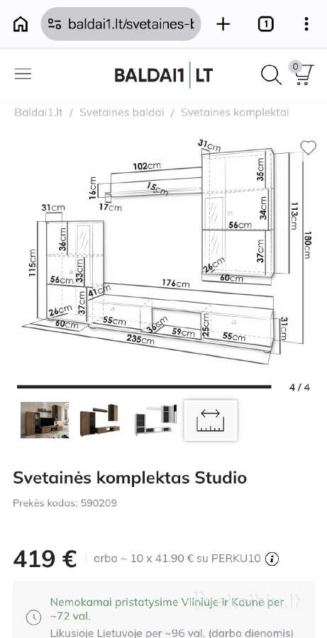 Svetaines komplektas - nuotraukos Nr. 8