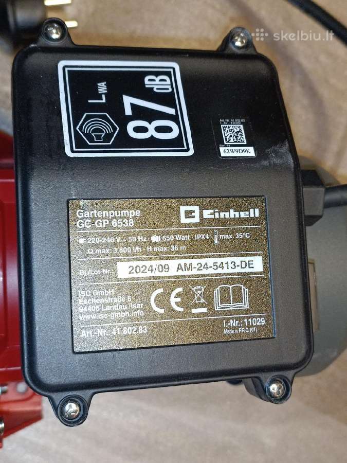Einhell vandens siurblys - nuotraukos Nr. 6