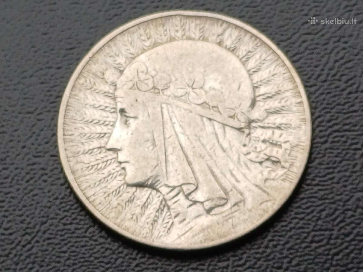 5 zlotai 1933m. Lenkija sidabras