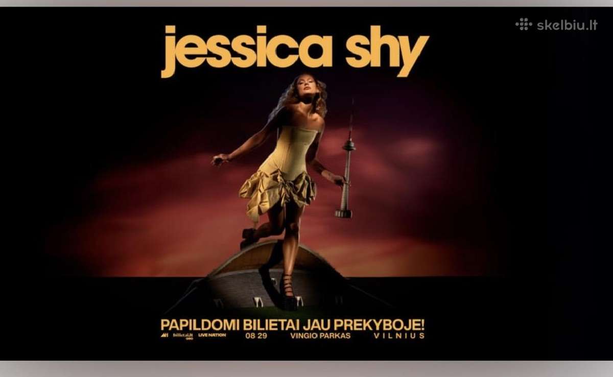 3 bilietai į Jessica Shy koncertą