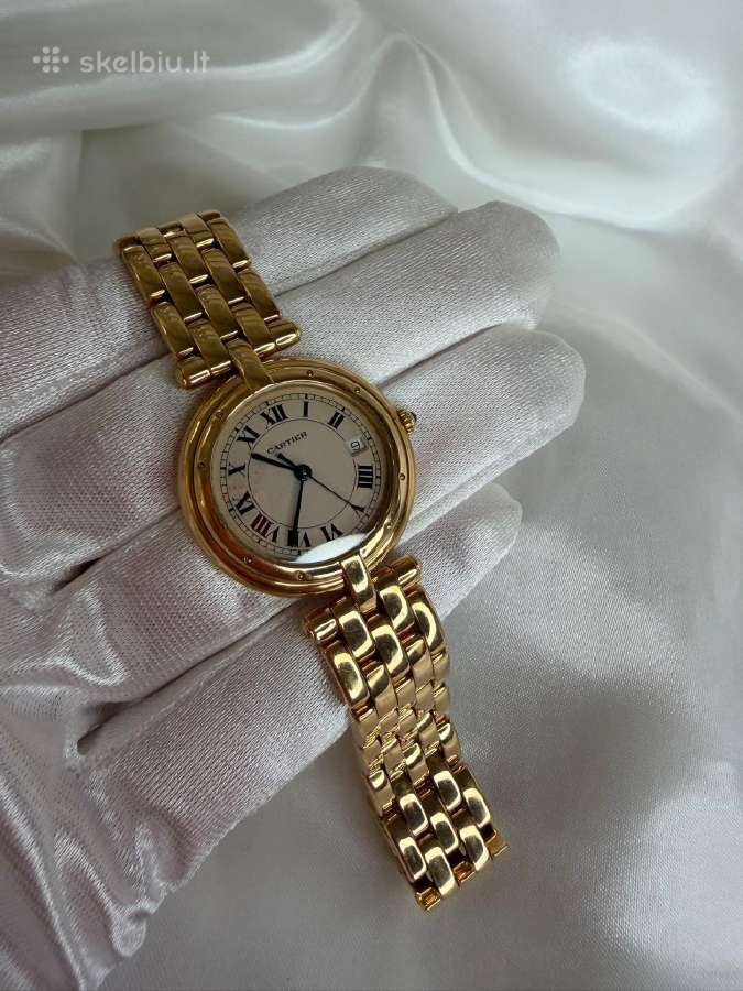 Cartier Panthere auksinis 18k moteriškas laikrodis