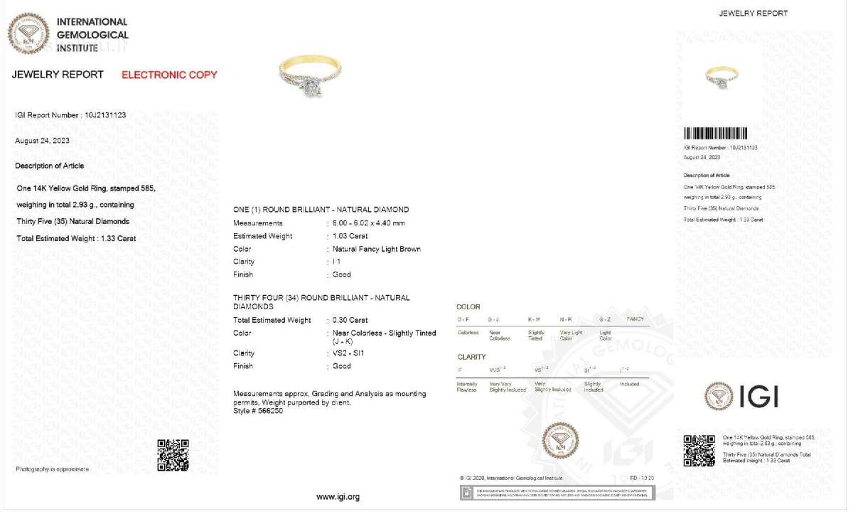 Sužadetuvių žiedas su briliantais (1,33 ct) - nuotraukos Nr. 2