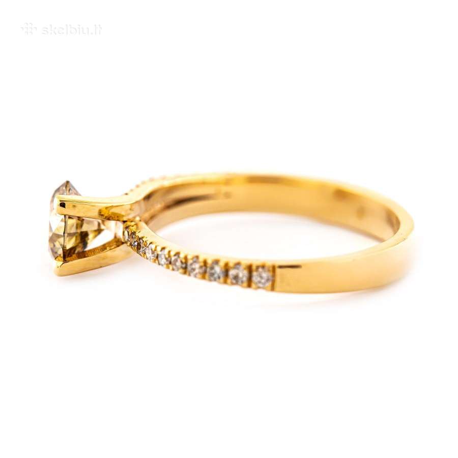 Sužadetuvių žiedas su briliantais (1,33 ct) - nuotraukos Nr. 3