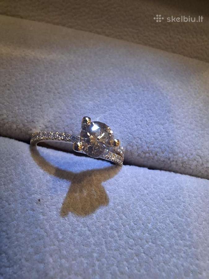 Sužadetuvių žiedas su briliantais (1,33 ct) - nuotraukos Nr. 9