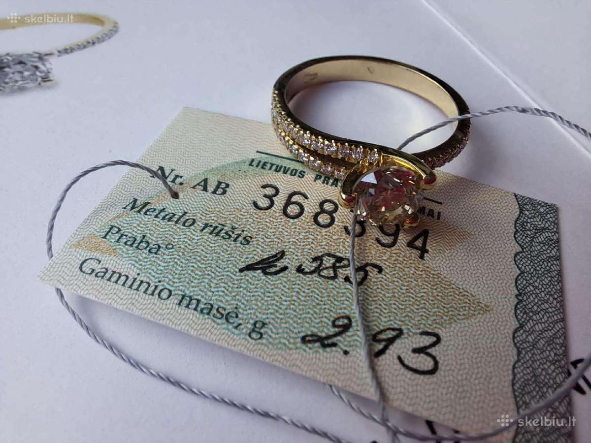 Sužadetuvių žiedas su briliantais (1,33 ct) - nuotraukos Nr. 5