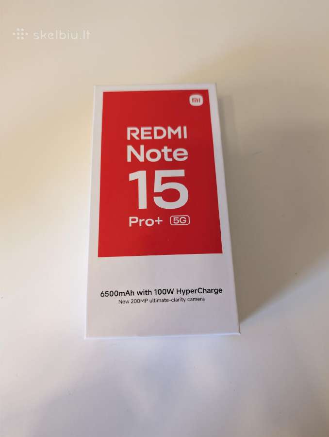 Naujas Xiaomi Redmi note 15 Pro+ su 24men garant